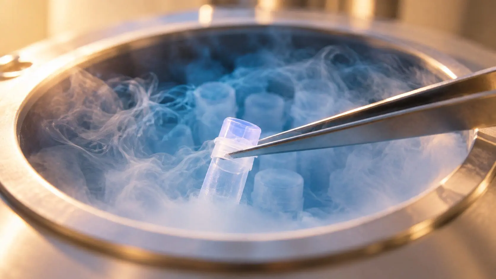 Eggs and sperm in laboratory